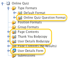 The additional dependant assets of an Online Quiz