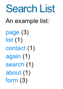An example Search List