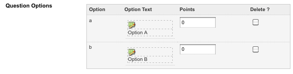 The Question Options field with Use HTML enabled