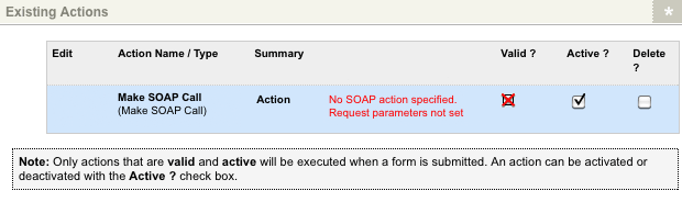 The Make SOAP Call Before Submit Submission Action