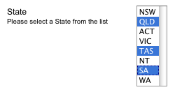 The Multiple option for the Select question
