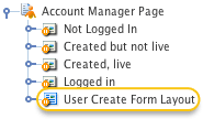 The User Create Form Layout asset