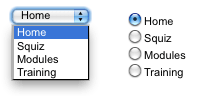 The Dropdown and Radio button lists