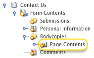 The Page Contents Bodycopy