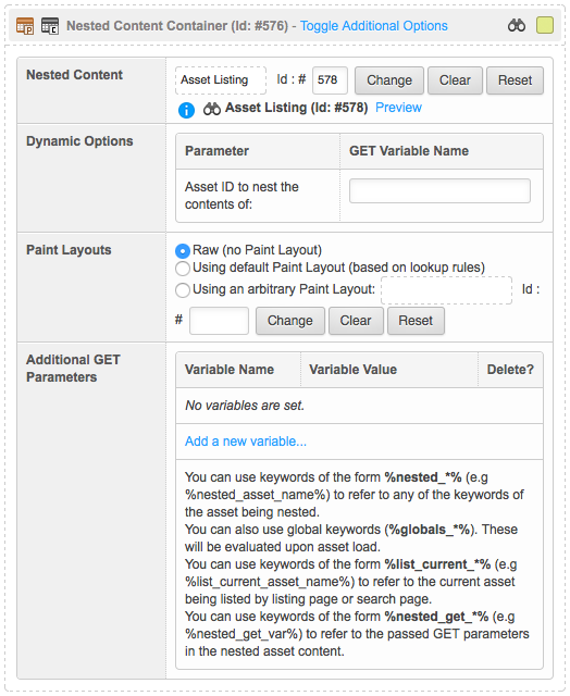 Nesting an Asset