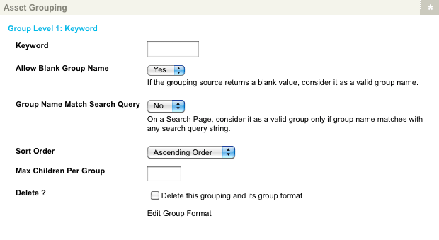 Grouping by Keyword