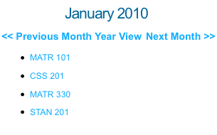 The List Without Headings Option for the Month View