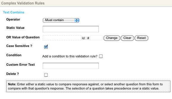 The Text Contains Complex Validation Rule for a Text Question