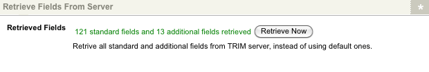 The Retrieved Fields section with retrieved fields