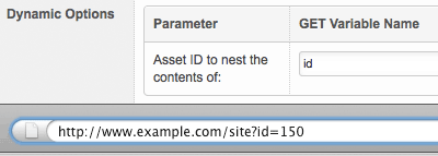 The Asset ID to Nest the Contents of Field