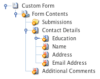 An example Custom Form layout